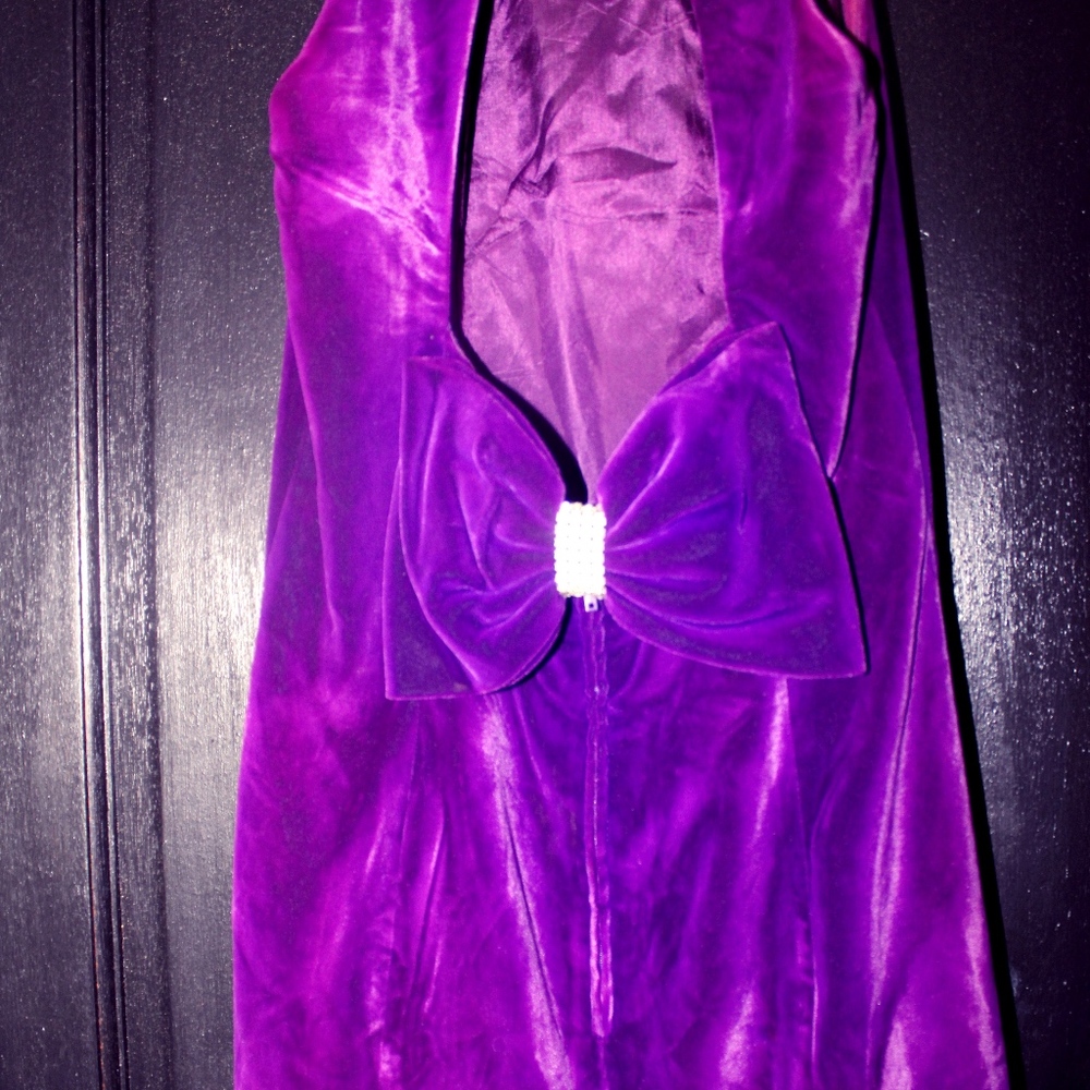 Vintage Royal Purple Velour Dress